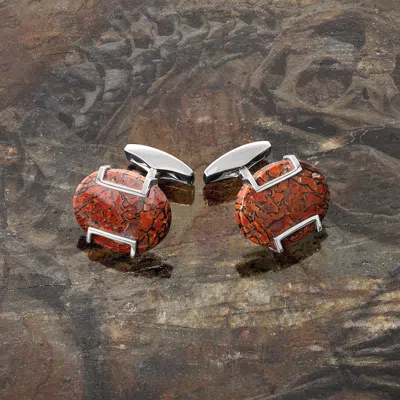 Tateossian Red Dinosoar Bone Cufflinks In Multi