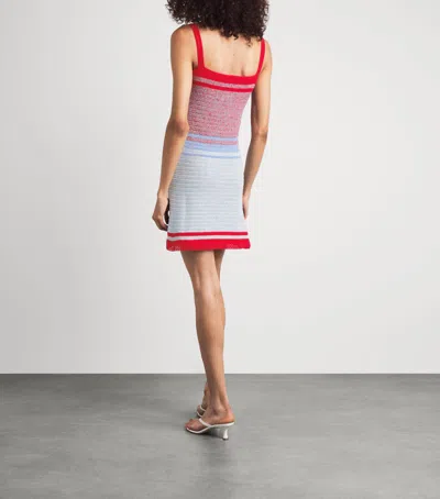 Escvdo Knitted Plumar Mini Dress In Multi