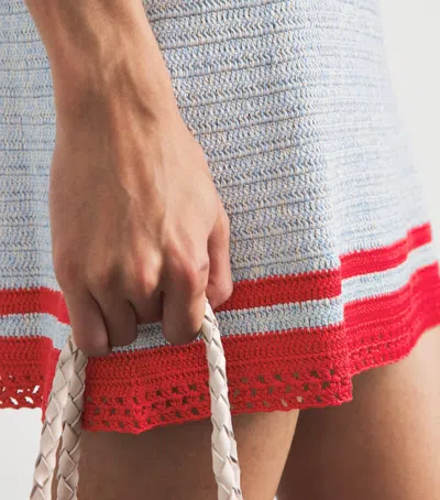 Escvdo Knitted Plumar Mini Dress In Multi