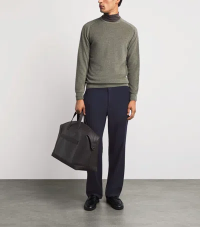 Colombo Wool Drawstring Sweatpants In Blue