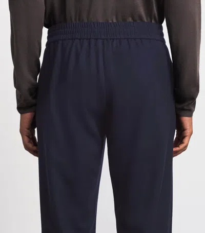 Colombo Wool Drawstring Sweatpants In Blue