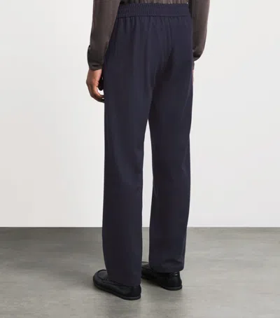 Colombo Wool Drawstring Sweatpants In Blue