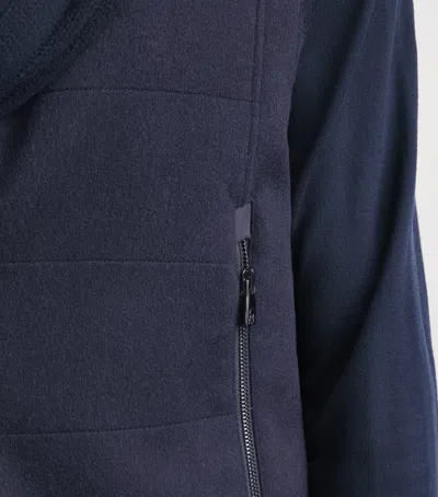 Corneliani Virgin Wool Padded Gilet In Blue