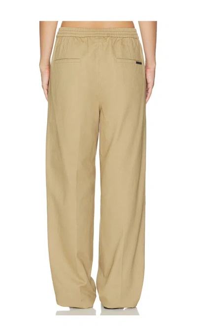 Essentials Pleat Front Drawstring Pant In Brown