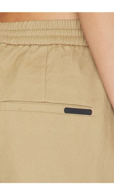 Essentials Pleat Front Drawstring Pant In Brown