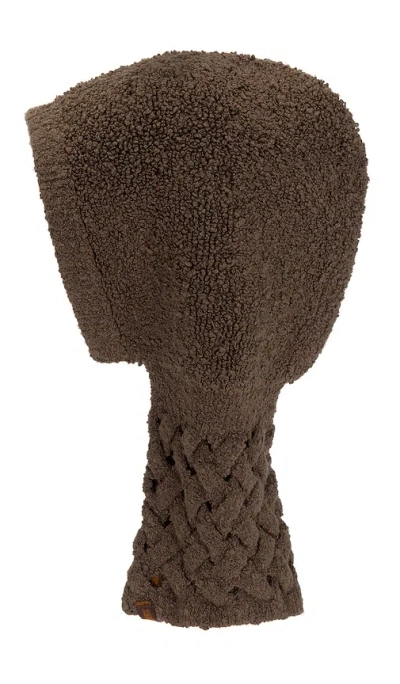 Isa Boulder Cableweave Balaclava In 土壤色