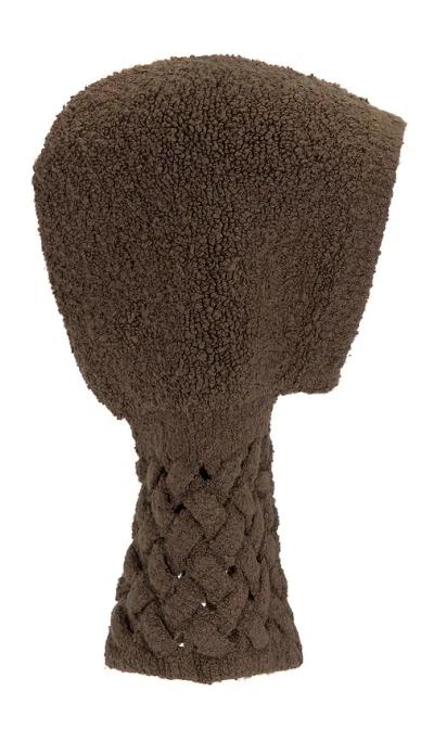 Isa Boulder Cableweave Balaclava In 土壤色