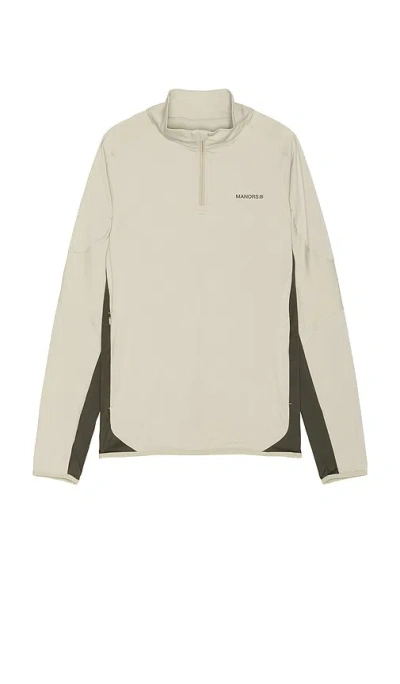 Manors Golf 1/4 Zip Tech Mid Layer In 沙丘色