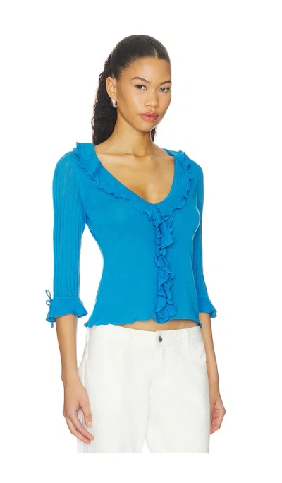 With Jean Emily Top In Blue