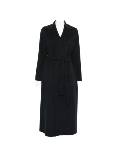 S Max Mara Poldo Belted Coat In Blue