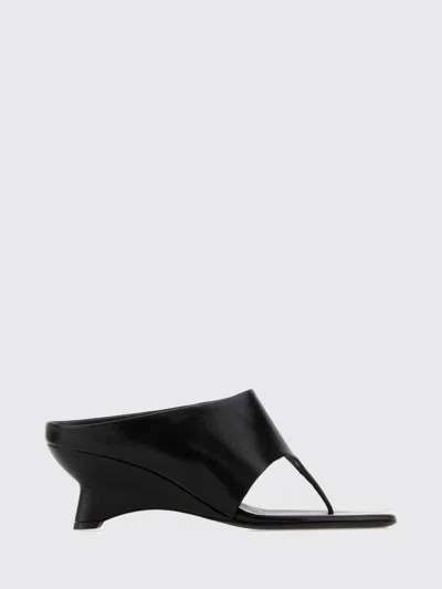 Khaite Black Marlow Sculptural Leather Mules In Black