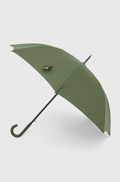 Moschino Pinstripe-pattern Umbrella In Gray