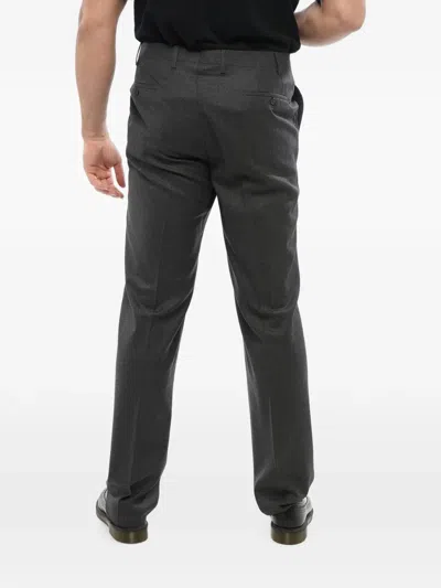 Corneliani Grey Flat Front Trousers In Gray