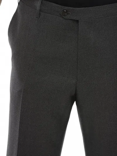 Corneliani Grey Flat Front Trousers In Gray
