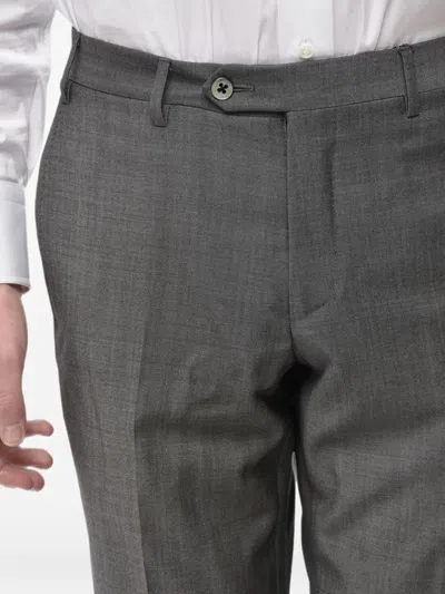 Corneliani Academy Virgin-wool Trousers In Gray
