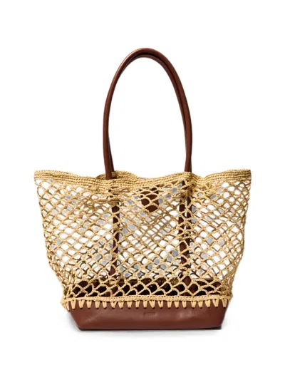 Simkhai Caspian Raffia Tote Bag In Brown