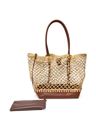 Simkhai Caspian Raffia Tote Bag In Brown