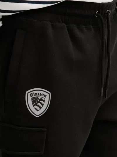 Blauer 로고 패치 드로스트링 트랙팬츠 In Black