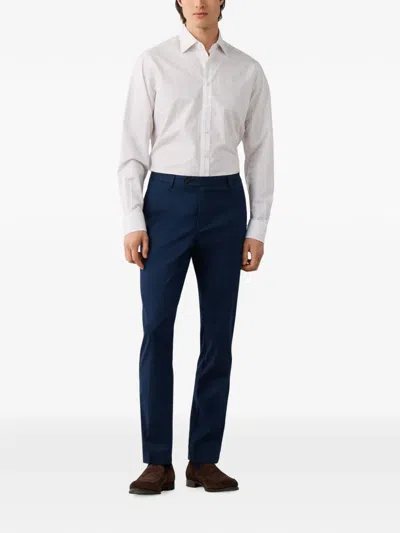 Hackett London 체크 패턴 셔츠 In White