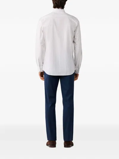 Hackett London 체크 패턴 셔츠 In White