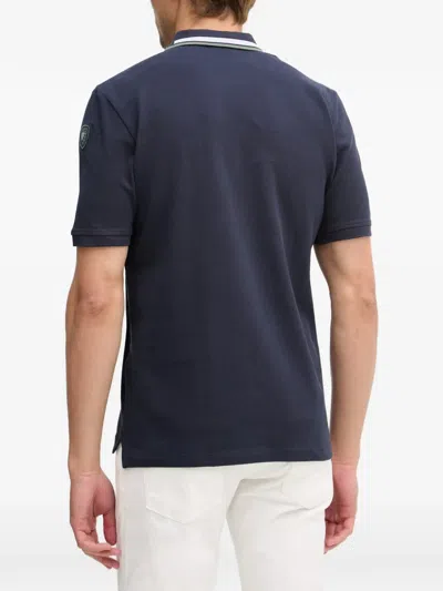 Blauer 로고 패치 반소매 폴로 셔츠 In Blue