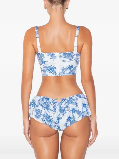 God Save Queens Muse Bikini Top In Blue