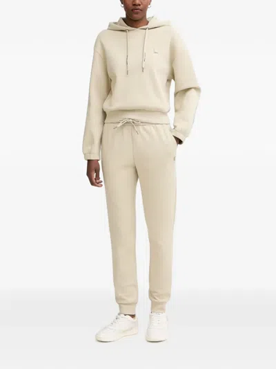 Armani Exchange Logo-patch Drawstring Track Pants In Neutral