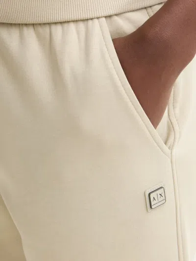 Armani Exchange Logo-patch Drawstring Track Pants In Neutral
