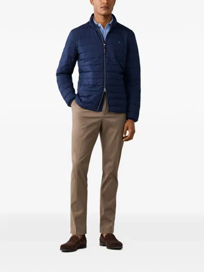 Hackett London 퀼팅 재킷 In Blue