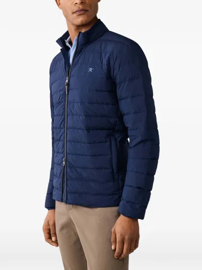 Hackett London 퀼팅 재킷 In Blue