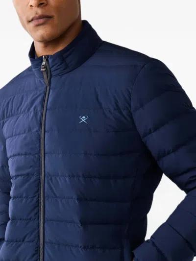 Hackett London 퀼팅 재킷 In Blue