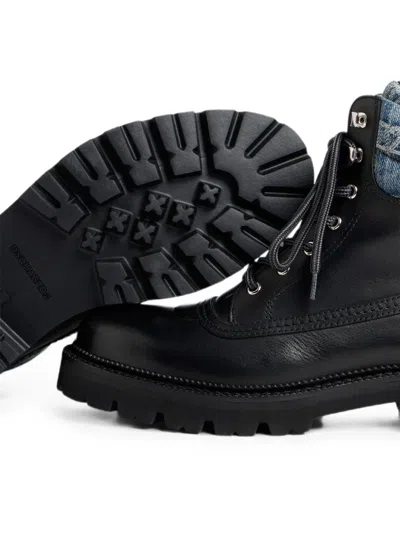 Dsquared2 D2 Monogram Ankle Boots In Blue