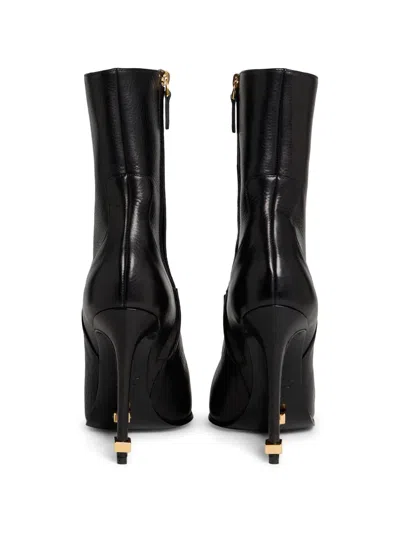 Dsquared2 메탈 바 힐 앵클 부츠 In Black