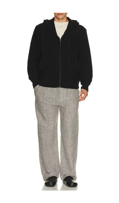 Isa Boulder Node Zip-up Jacket In Black