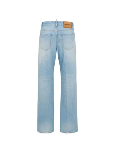 Dsquared2 슈퍼 블리치드 스트레치 샌디에이고 진 In Blue