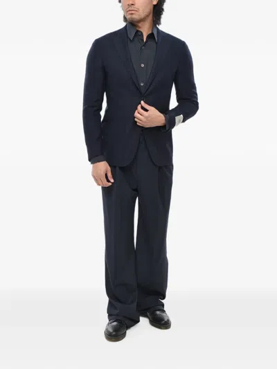 Corneliani Cc Collection Single-breasted Blazer In Blue