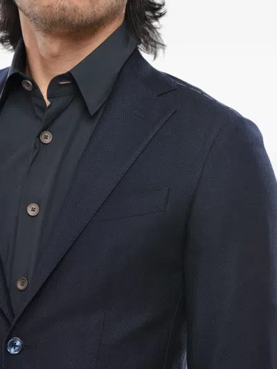 Corneliani Cc Collection Single-breasted Blazer In Blue