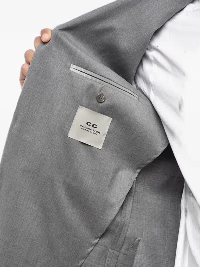 Corneliani Single-breasted Patch-pocket Blazer In Gray