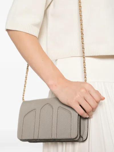 Delage 레더 크로스 백 In Gray