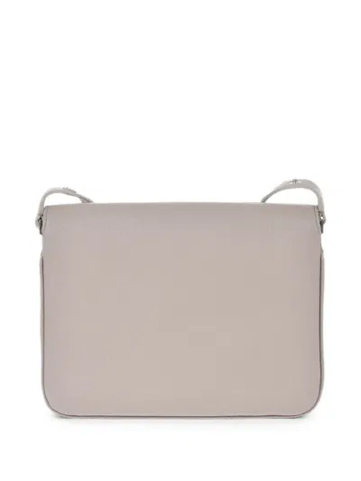 Il Bisonte Hammered Leather Shoulder Bag In Gray
