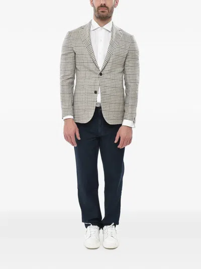 Corneliani Checked Single-breasted Blazer In Multi