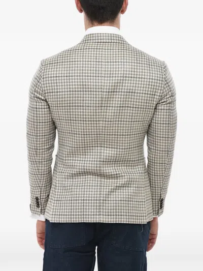 Corneliani Checked Single-breasted Blazer In Multi