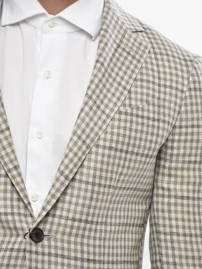 Corneliani Checked Single-breasted Blazer In Multi