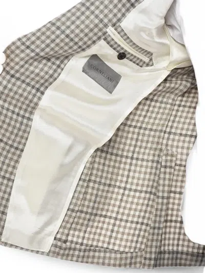 Corneliani Checked Single-breasted Blazer In Multi