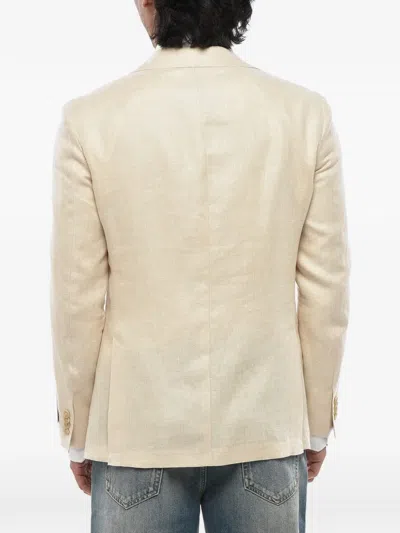 Corneliani Single-breasted Jacket In Neutral