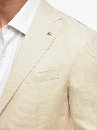 Corneliani Single-breasted Jacket In Neutral