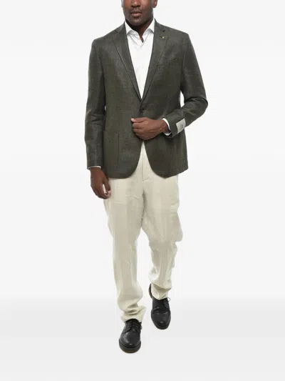 Corneliani Single-breasted Patch-pocket Blazer In Black
