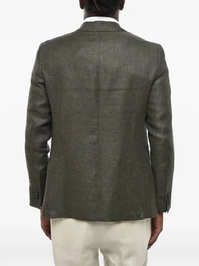 Corneliani Single-breasted Patch-pocket Blazer In Black
