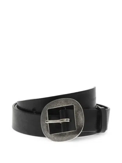 Dsquared2 Logo-debossed Leather Belt In Black
