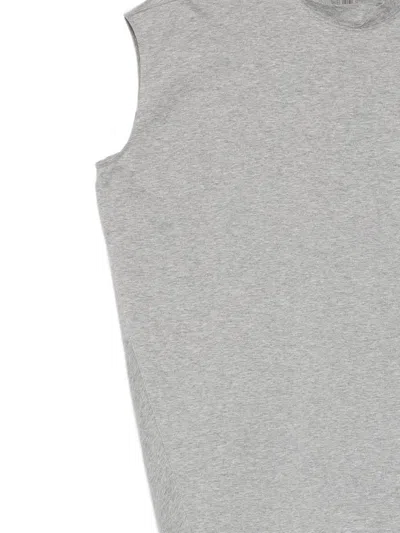 Less 조각 크루 넥 베스트 In Gray